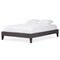 Baxton Studio Lancashire Grey Upholstered Full Size Bed Frame with Tapered Legs 125-6991 - alternate 1